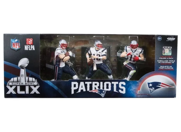 McFarlane Toys NFL New England Patriots Super Bowl XLIX 3-Figuren Pack 1