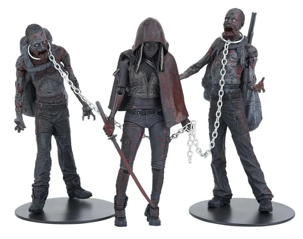 McFarlane Toys The Walking Dead Bloody 3-Pack Michonne & Pet Zombies Figuren 1