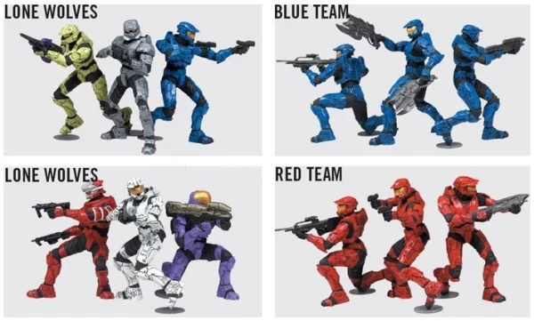McFarlane Toys HALO Wars Heroic Collection 2009 Wave 1 Figuren 4er Set 1