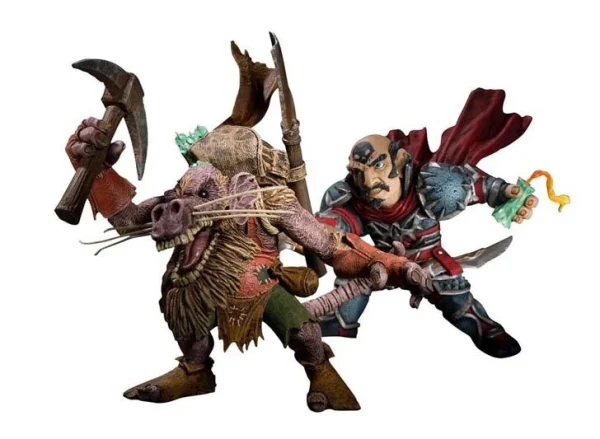 DC Direct DC WoW Figur Series VIII Gnome Rogue Vs. Kobold Miner 1