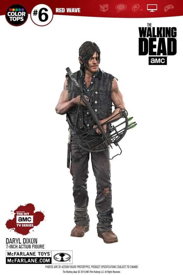 McFarlane Toys The Walking Dead – Daryl Dixon 17cm Color Tops Figur 8