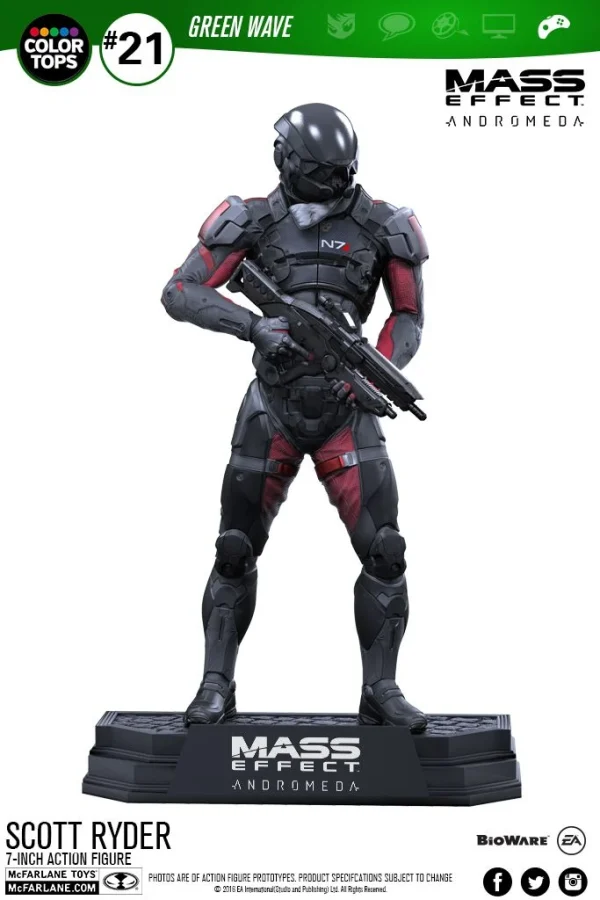 McFarlane Toys Mass Effect – Scott Ryder 17cm Color Tops Figur 3