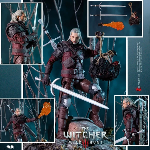 McFarlane Toys The Witcher 3 Wild Hunt – Geralt Von Riva (Wolf Armor) Figur 12
